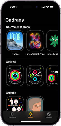 optez pour le cadran de votre choix