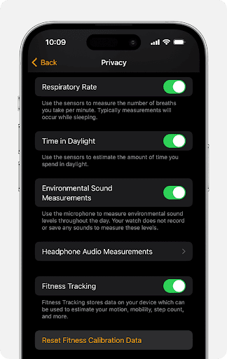 Étalonnage de l’Apple Watch : réinitialisation des données
