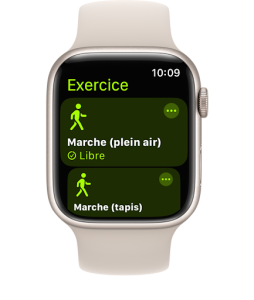 sélectionnez l’exercice conforme à l’activité physique