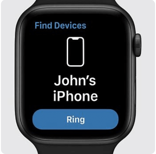 Localiser appareils sur la montre