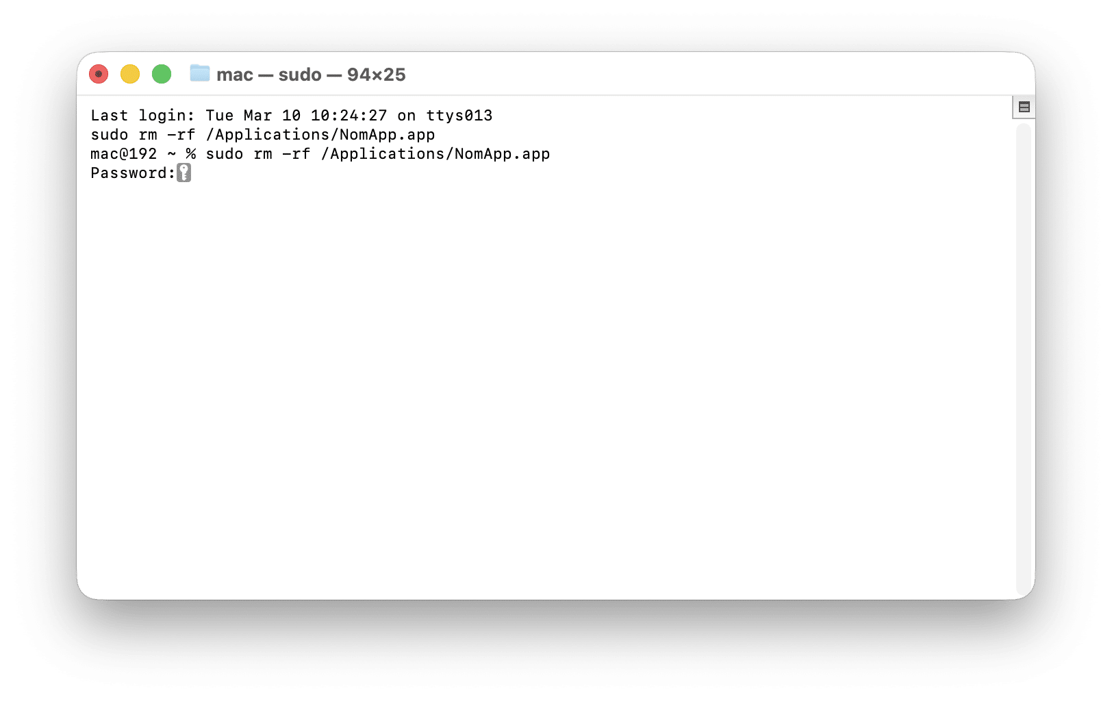 desinstaller application mac terminal