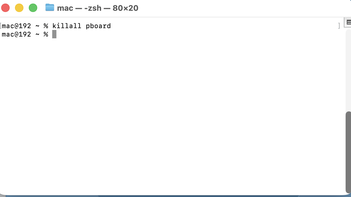 terminal killall pboard mac copier coller