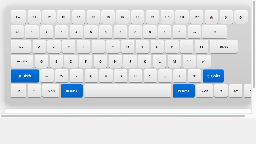 touche shift mac raccourcis clavier commande principaux