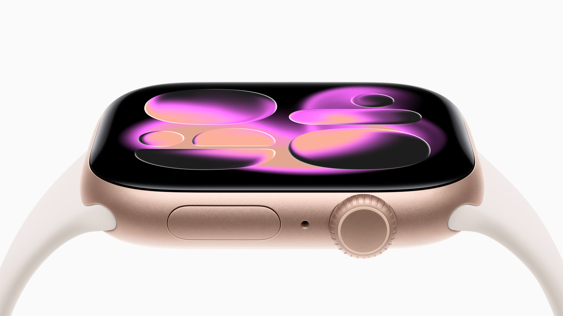Apple Watch Series 11 avec écran Liquid Glass et Digital Crown - Source Apple Newsroom